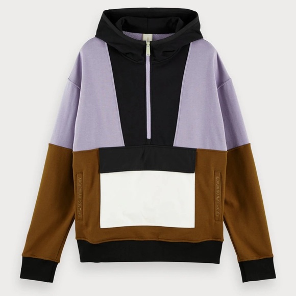 Scotch & Soda Colorblock Hoodie Med Unisex - Picture 5 of 6